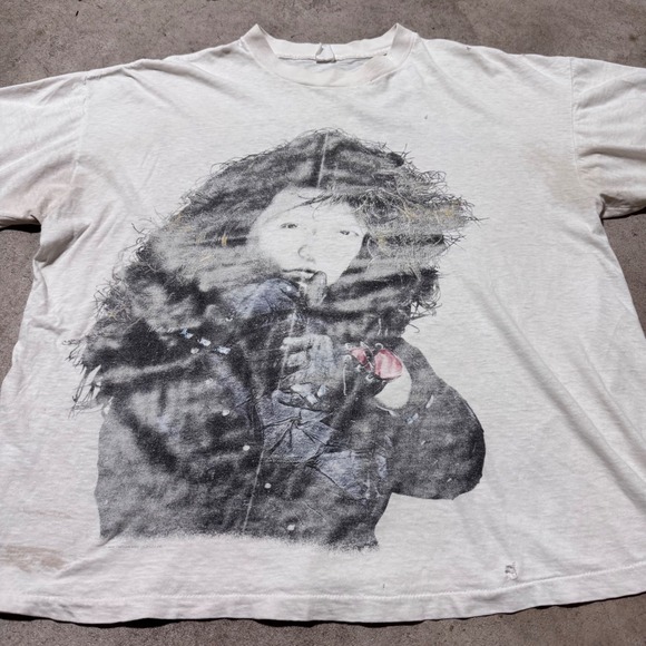 Vintage 80s Jon Bon Jovi New Jersey Syndicate Tour 1988 Portrait Band T Shirt XL - Picture 3 of 8